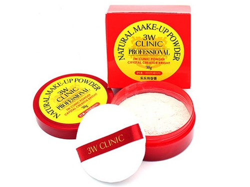 3W Clinic Финишная рассыпчатая пудра №21 Natural Make-Up Powder №21 Light Beige, 30г 