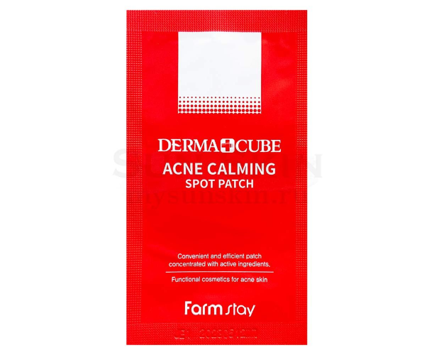 FarmStay Противовоспалительные патчи Derma Cube Acne Calming Spot Patch, 12шт