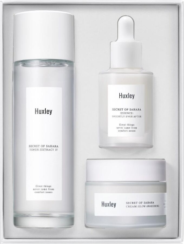 Huxley Набор для ухода за лицом осветляющий Brightening Trio, 120 мл + 30 мл + 50 мл