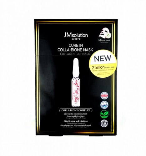 JMsolution Набор укрепляющих тканевых масок для лица с коллагеном Cure In Hyal-Biome Mask, 30мл*10шт