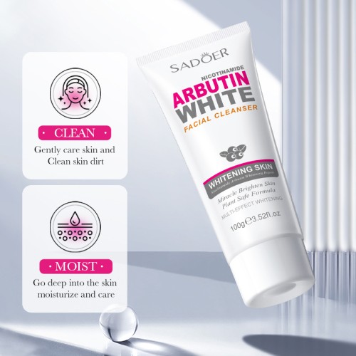 Sadoer Пенка для умывания лица отбеливающая Arbutin White, 100г