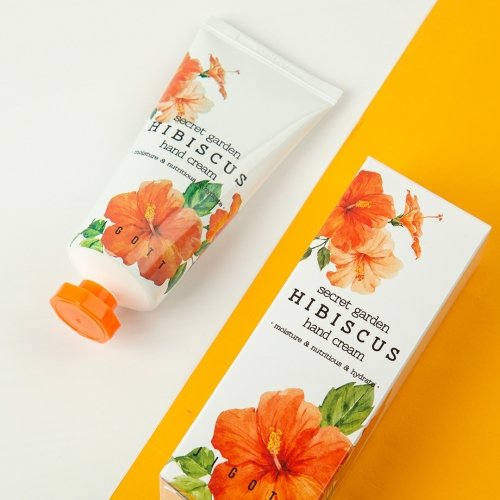 Jigott Крем для рук с экстрактом гибискуса Secret Garden Hibiscus Hand Cream, 100мл