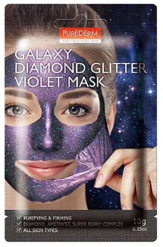 Purederm Очищающая маска-пилинг для лица Galaxy Diamond Glitter Pell Off Mask, 10г
