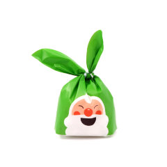 Пакет подарочный "Санта Клаус" зеленый 14*23*3см