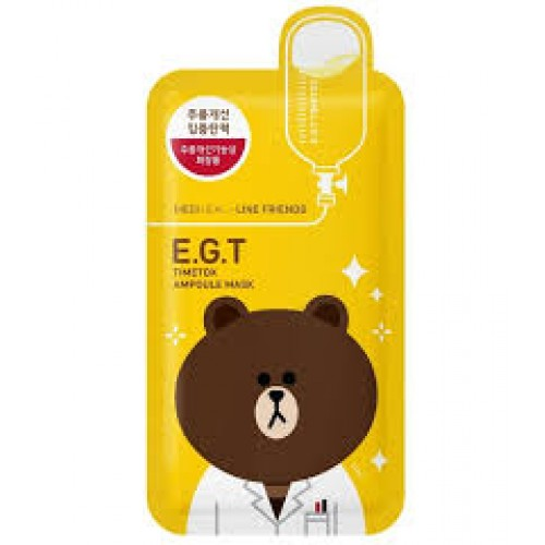 Mediheal Антивозрастная ампульная маска для лица Line Friends E.G.T Timetox Ampoule Mask, 10шт