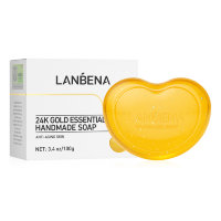 Lanbena Антивозрастное очищающее мыло для лица с золотом 24K Gold Essential Handmade Soap, 100г