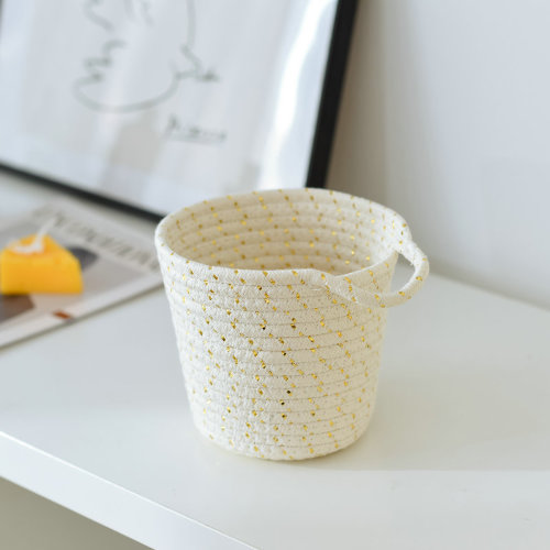 Корзинка для хранения плетеная белая