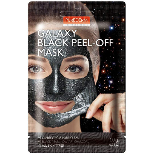 Purederm Глубоко очищающая маска для лица Galaxy Black Peel Off Mask, 30г