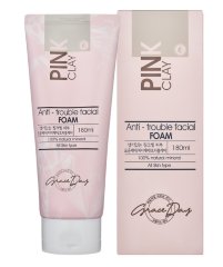 Grace Day Пенка для умывания с розовой глиной Anti-Trouble Facial Foam Pink Clay, 180мл 