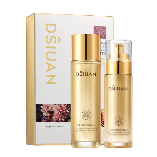 Dsiuan Омолаживающая вода и молочко для лица Glycyrrhiza Glabra Essential Moisturizing Essence Water And Milk, 120мл+80мл