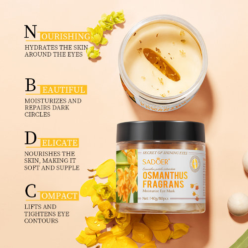 Sadoer Увлажняющие тканевые патчи для кожи вокруг глаз с османтусом Osmanthus Fragrans Moisturize Eye Mask, 80шт (40 пар)