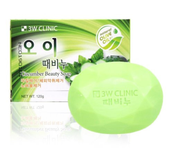 3W Clinic Мыло с экстрактом огурца Cucumber Beauty Soap, 120г
