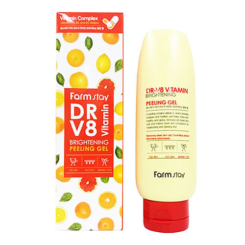 FarmStay Пилинг-гель для лица с витаминами DR-V8 Vitamin Brightening Peeling Gel, 150мл