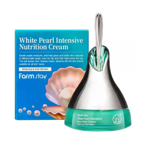 FarmStay Крем для лица с экстрактом жемчуга White Pearl Intensive Nutrition Cream, 50г