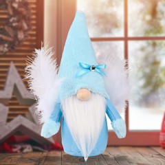 Фигура "Гном-ангелочек" голубой, 24*7*6