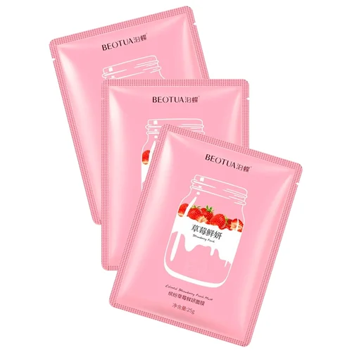 Beotua Тканевая маска для лица с экстрактом клубники Colorful Strawberry Fresh Mask, 25г