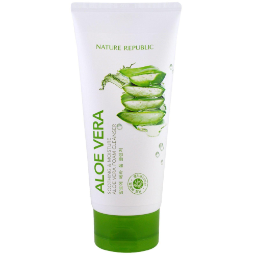Nature Republic Пенка для умывания с экстрактом алоэ вера Soothing & Moisture Aloe Vera Foam Cleanser, 150мл