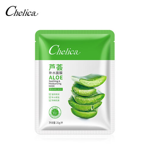 Chelica Успокаивающая увлажняющая тканевая маска для лица с алоэ вера Soothing & Moisturizing Mask, 25г