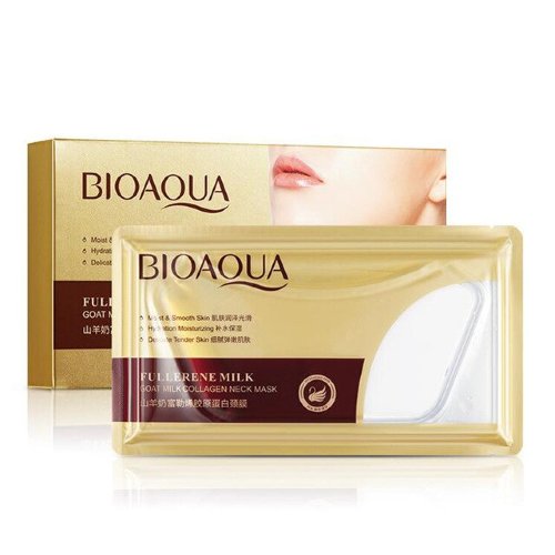 BioAqua Маска для шеи с коллагеном и козьим молоком Fullerene Milk Collagen Neck Mask, 30г*5шт