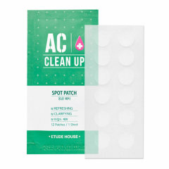 Etude House Точечные патчи от воспалений и акне AC Clean Up Spot Patch, 12 шт