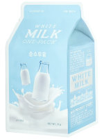 A'Pieu Отбеливающая тканевая маска для лица с молочными протеинами White Milk One-Pack, 21 мл